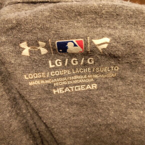 Under Armour tshirt mens L Large gray cleveland indians gaurdians baseball MLB - Picture 8 of 9